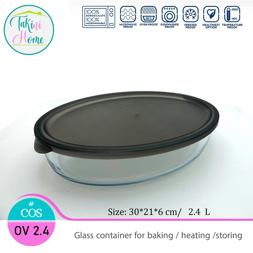 baking glass  oval container