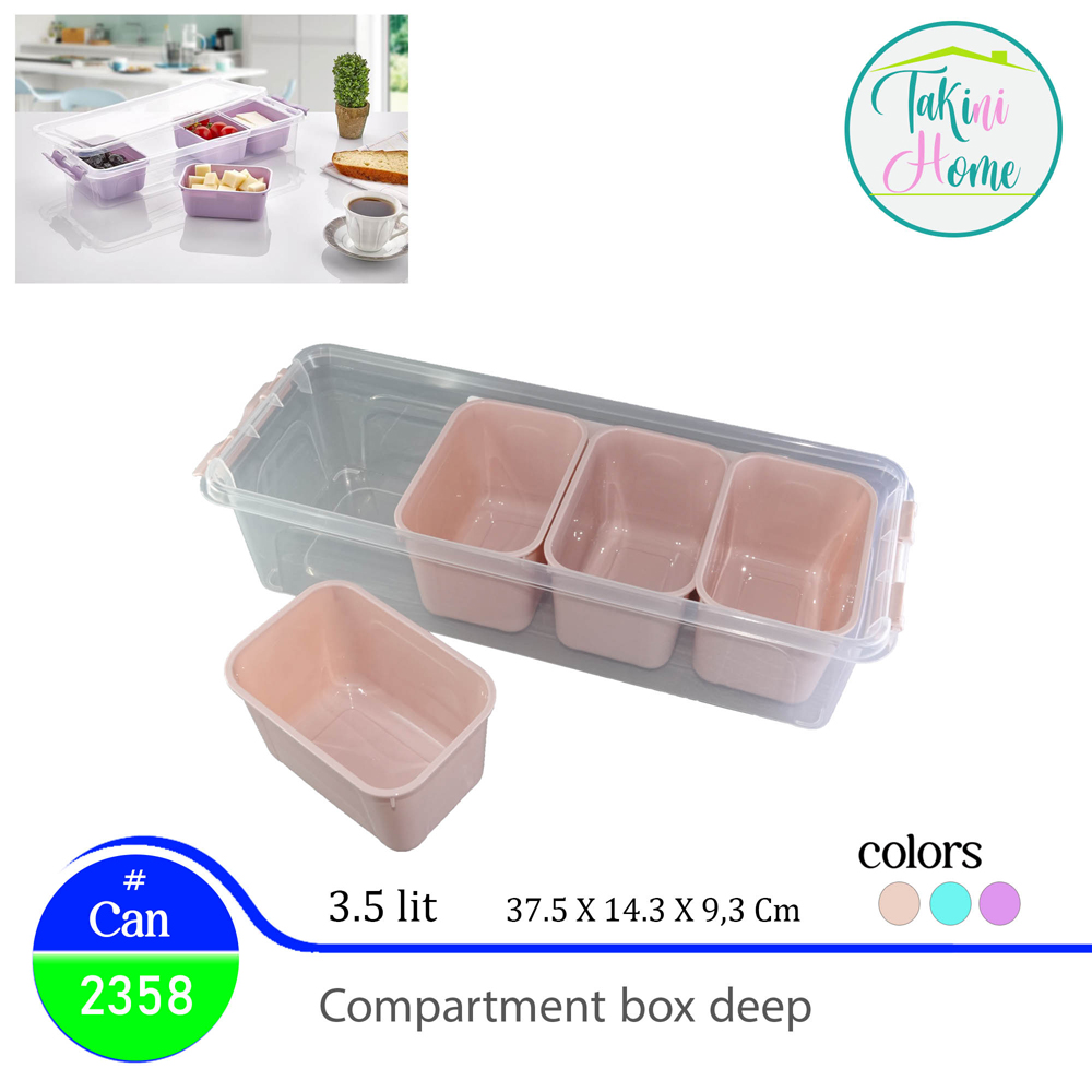 compartment plastic box 3.50 liter