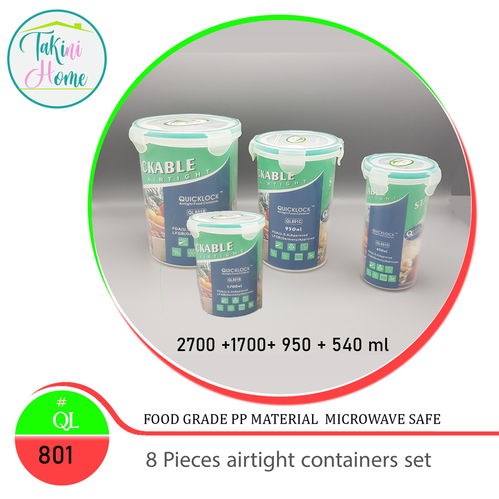 8 pirces airtight food container set