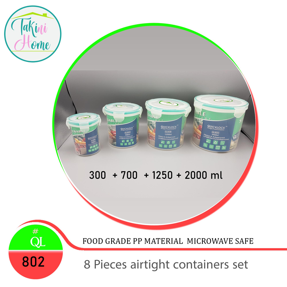 8 pieces food container set