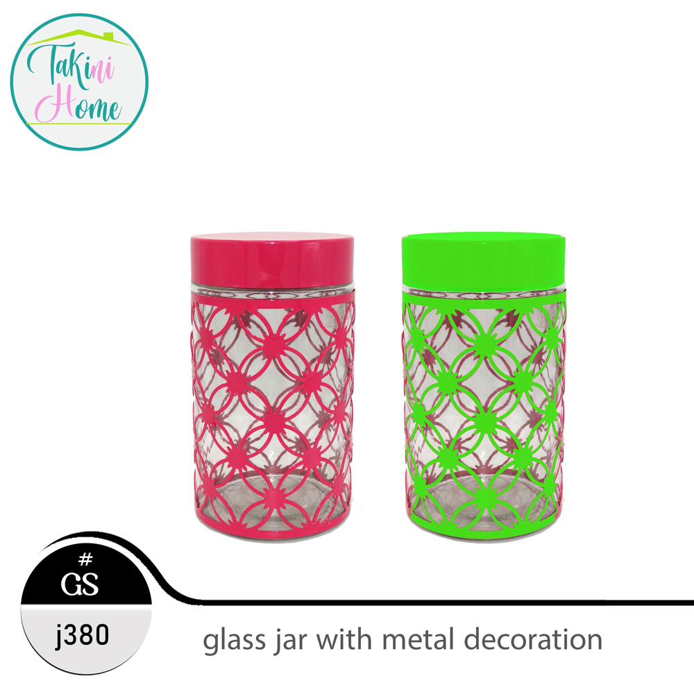 jar with metal decoration 380 ml