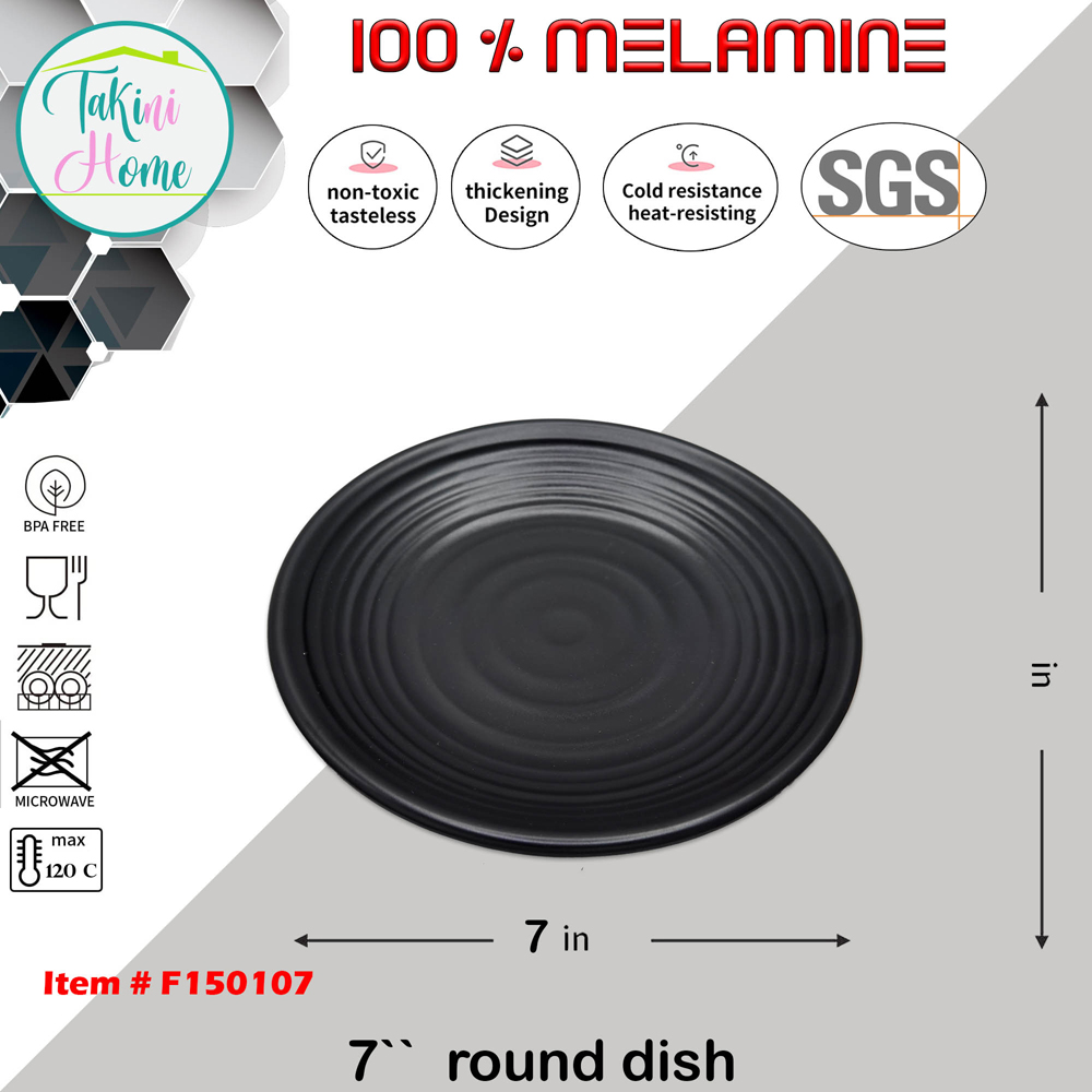 melamine dish 7 inch flat