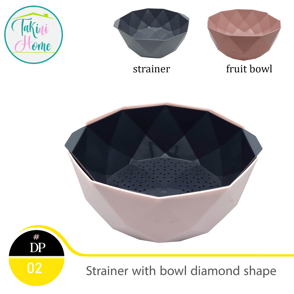 strainer with bowl diamond shape