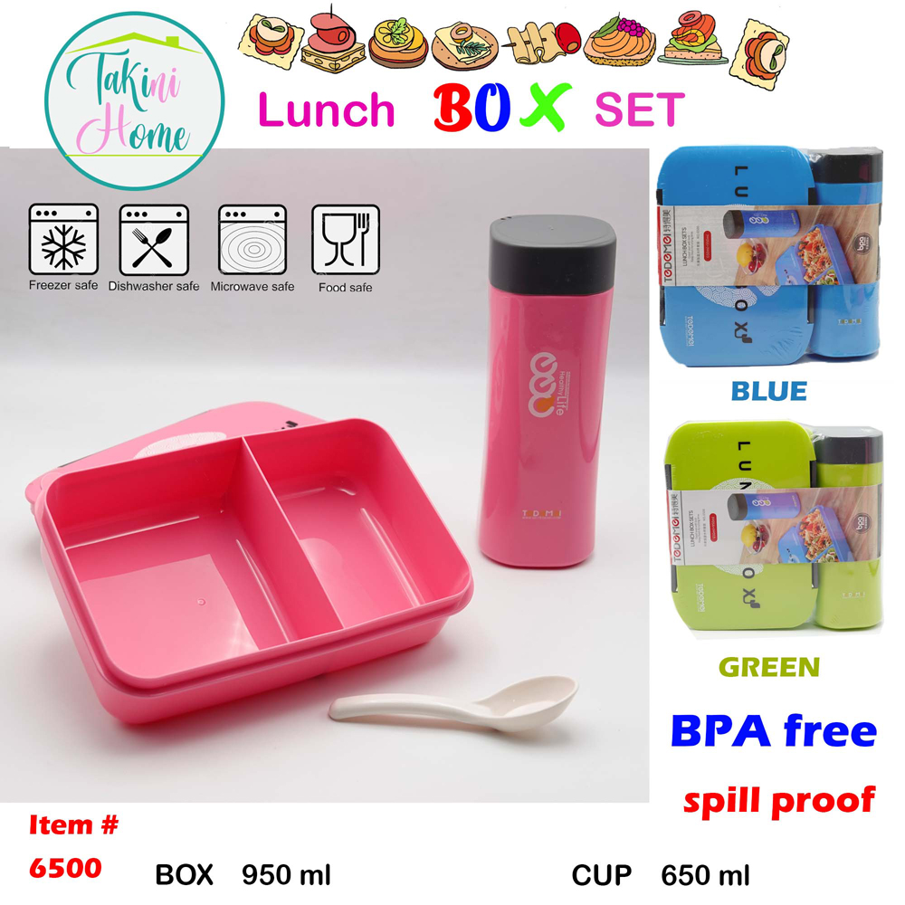 lunch box with bottle