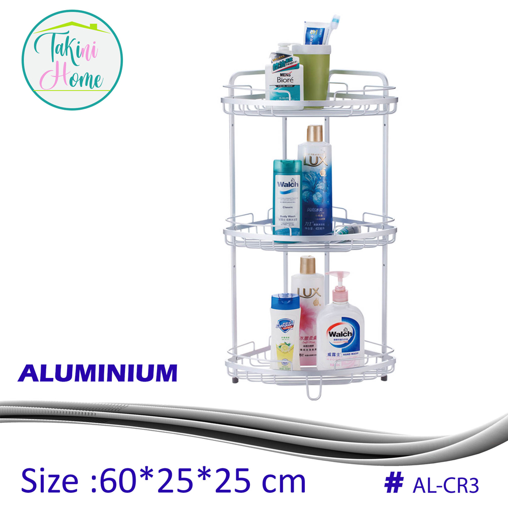 3 stages aluminum corner shelf