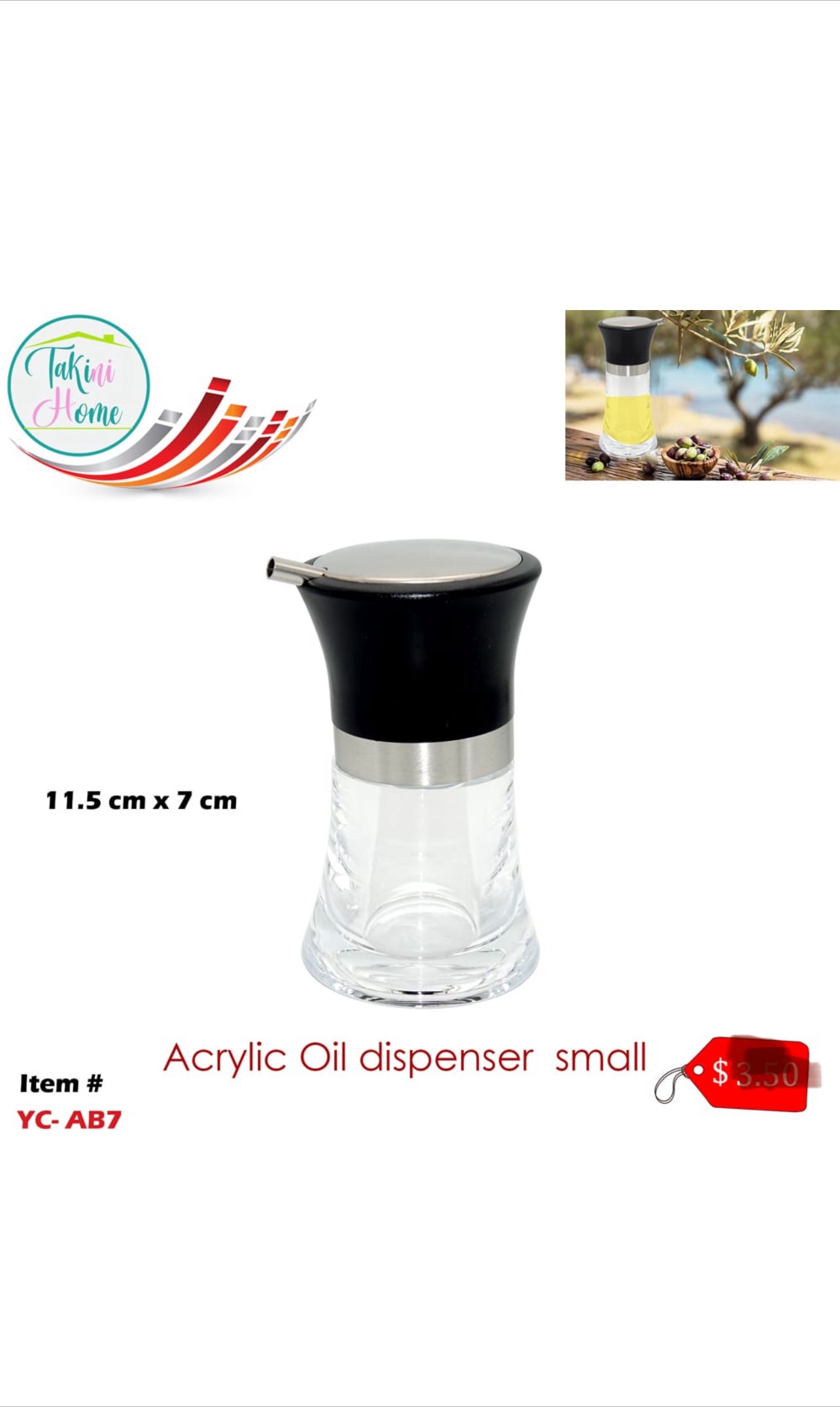 oil dispenser acrylic