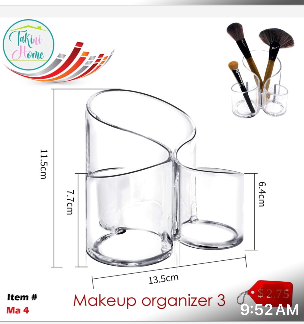 Makeup organizer