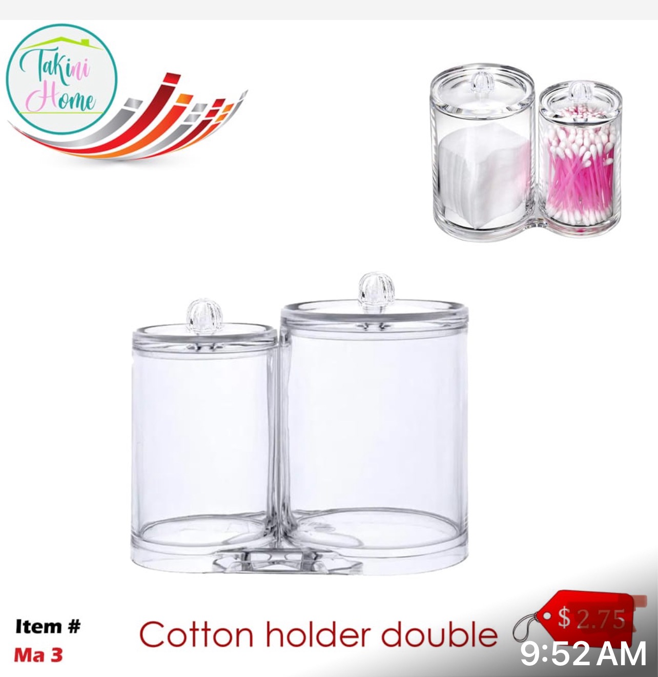 DOUBLE COTTON HOLDER