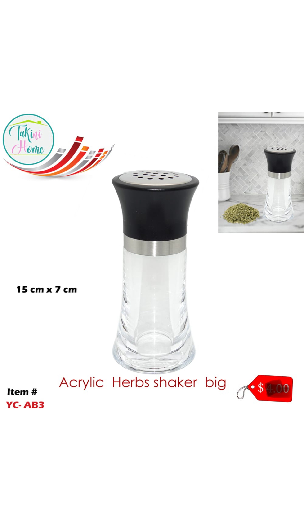 acrylic herb shaker big