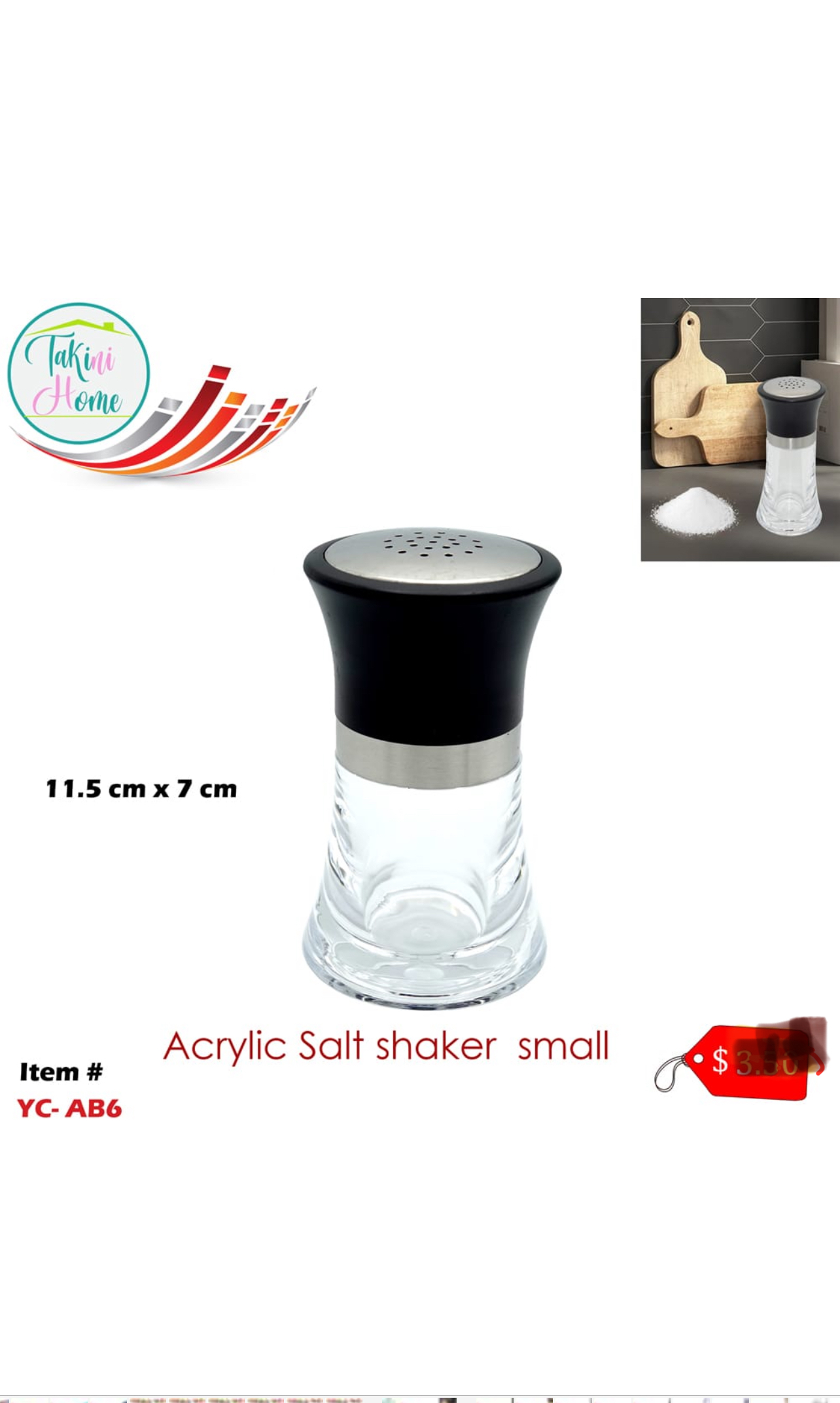 salt shaker small acrylic