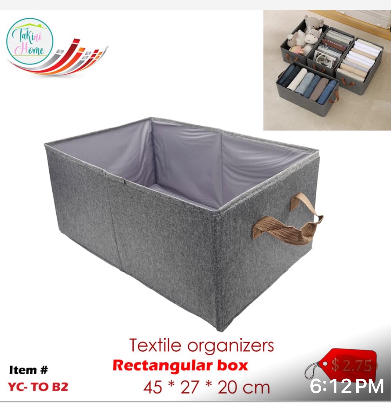 Textile deep box